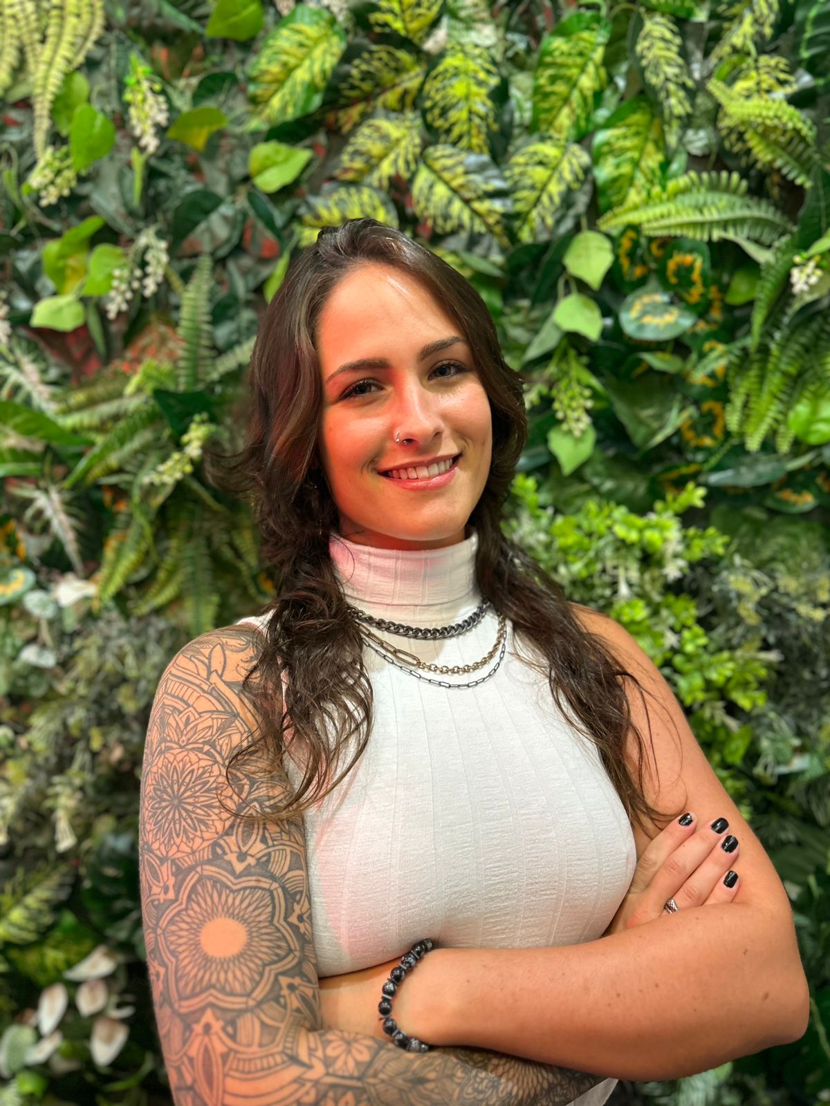 Foto de colaboradora sorrindo